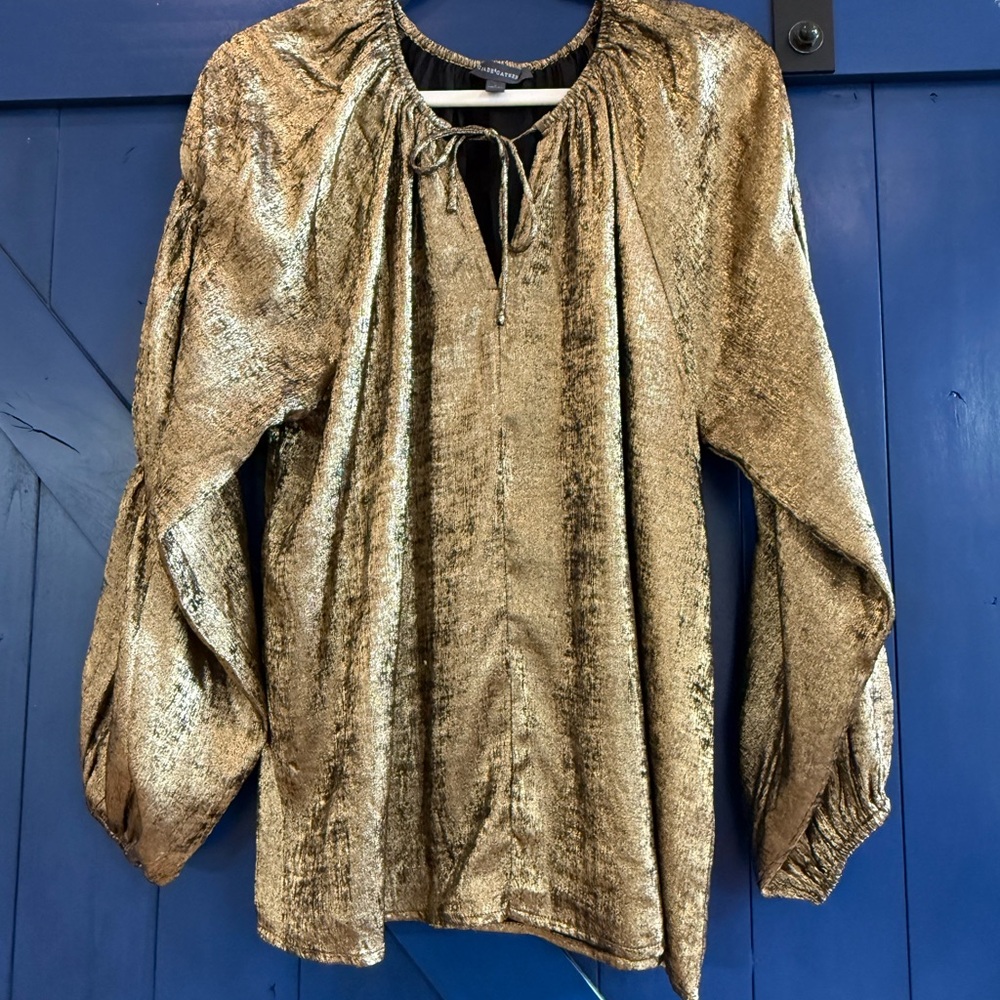 Grade + Gather gold peasant top, size Large